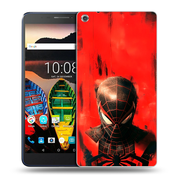 Силиконовый чехол на Lenovo Tab 3 7 Plus с принтом человек паук spiderman Силиконовый чехол на Lenovo Tab 3 7 Plus с принтом человек паук spiderman