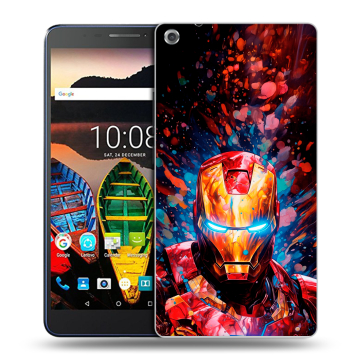 Силиконовый чехол на Lenovo Tab 3 7 Plus с принтом Железный человек Ironman Силиконовый чехол на Lenovo Tab 3 7 Plus с принтом Железный человек Ironman
