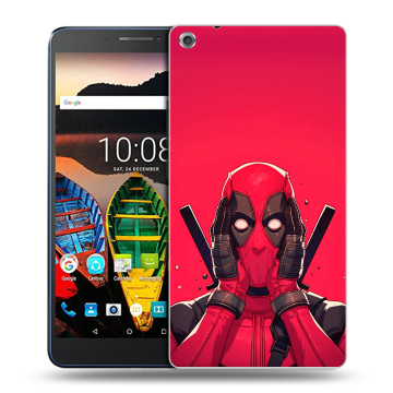 Силиконовый чехол на Lenovo Tab 3 7 Plus с принтом Дедпул Deadpool