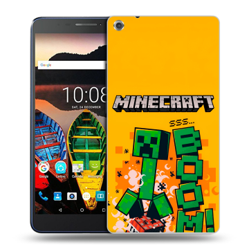 Силиконовый чехол на Lenovo Tab 3 7 Plus с принтом Майнкрафт Minecraft Силиконовый чехол на Lenovo Tab 3 7 Plus с принтом Майнкрафт Minecraft