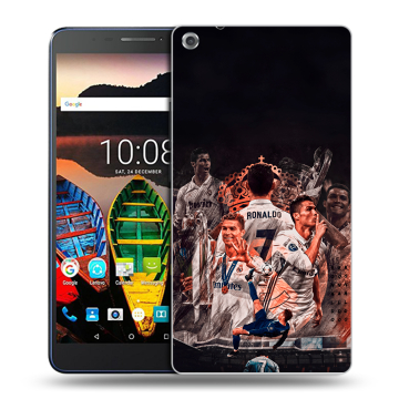 Силиконовый чехол на Lenovo Tab 3 7 Plus с принтом Реал Роналдо Real Ronaldo