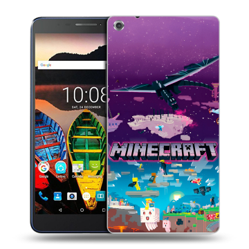 Силиконовый чехол на Lenovo Tab 3 7 Plus с принтом Майнкрафт Minecraft Силиконовый чехол на Lenovo Tab 3 7 Plus с принтом Майнкрафт Minecraft