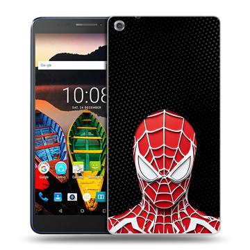 Силиконовый чехол на Lenovo Tab 3 7 Plus с принтом человек паук spiderman