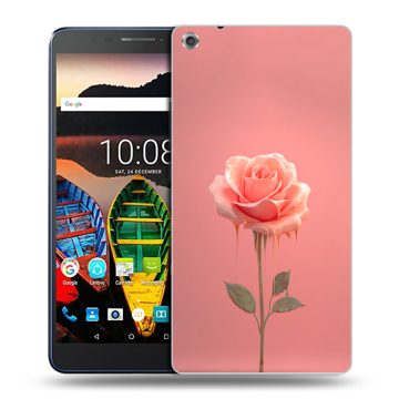 Силиконовый чехол на Lenovo Tab 3 7 Plus с принтом Розовая роза