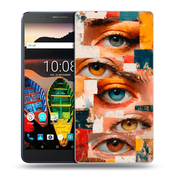 Силиконовый чехол на Lenovo Tab 3 7 Plus с принтом Модный принт