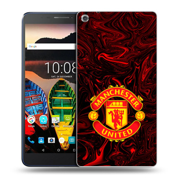 Силиконовый чехол на Lenovo Tab 3 7 Plus с принтом Manchester United