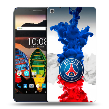 Силиконовый чехол на Lenovo Tab 3 7 Plus с принтом PSG ПСЖ