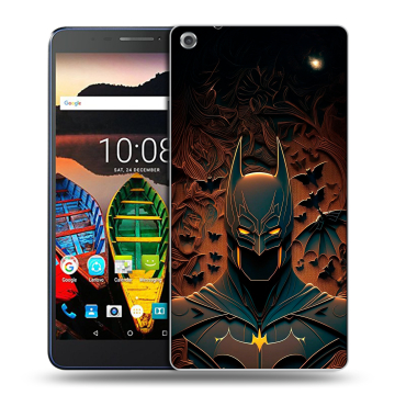Силиконовый чехол на Lenovo Tab 3 7 Plus с принтом Batman Бэтмен