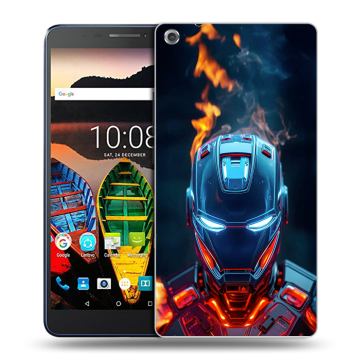 Силиконовый чехол на Lenovo Tab 3 7 Plus с принтом IronMan Железный человек