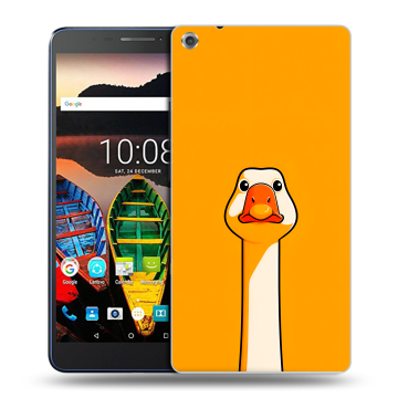 Силиконовый чехол на Lenovo Tab 3 7 Plus с принтом Смешная утка