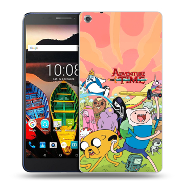Силиконовый чехол на Lenovo Tab 3 7 Plus с принтом Adventure time Время приключений