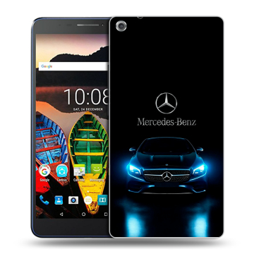 Силиконовый чехол на Lenovo Tab 3 7 Plus с принтом Mercedes Мерседес