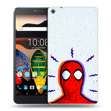 Силиконовый чехол на Lenovo Tab 3 7 Plus с принтом Spiderman Человек паук