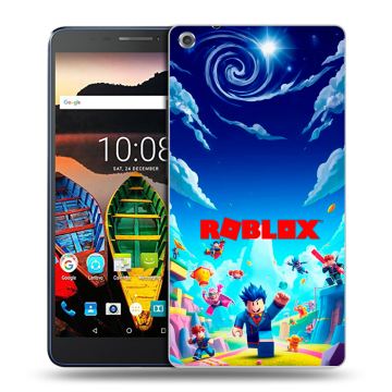 Силиконовый чехол на Lenovo Tab 3 7 Plus с принтом Roblox Роблокс