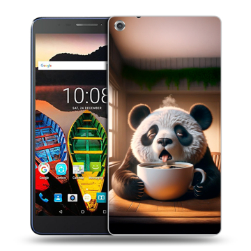 Силиконовый чехол на Lenovo Tab 3 7 Plus с принтом смешная панда