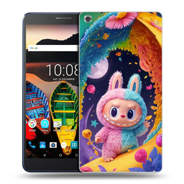 Силиконовый чехол на Lenovo Tab 3 7 Plus с принтом Labubu Лабубу