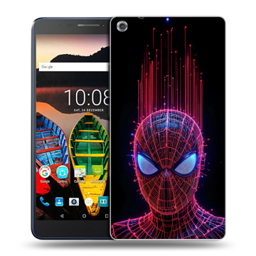 Силиконовый чехол на Lenovo Tab 3 7 Plus с принтом Spiderman Человек паук Силиконовый чехол на Lenovo Tab 3 7 Plus с принтом Spiderman Человек паук