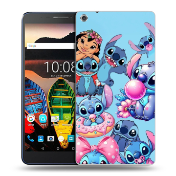 Силиконовый чехол на Lenovo Tab 3 7 Plus с принтом Лило и Стич