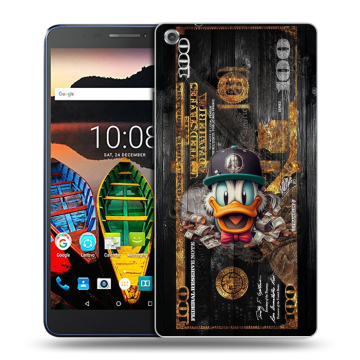 Силиконовый чехол на Lenovo Tab 3 7 Plus с принтом Дональд Дак Доллар Силиконовый чехол на Lenovo Tab 3 7 Plus с принтом Дональд Дак Доллар