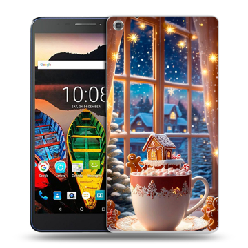 Силиконовый чехол на Lenovo Tab 3 7 Plus с принтом Новый год