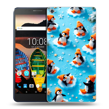 Силиконовый чехол на Lenovo Tab 3 7 Plus с принтом Новый год