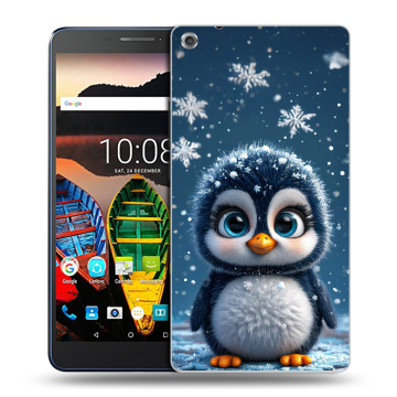 Силиконовый чехол на Lenovo Tab 3 7 Plus с принтом Новый год