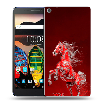 Силиконовый чехол на Lenovo Tab 3 7 Plus с принтом Новый год