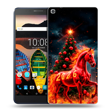 Силиконовый чехол на Lenovo Tab 3 7 Plus с принтом Новый год