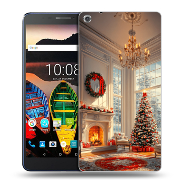 Силиконовый чехол на Lenovo Tab 3 7 Plus с принтом Новый год