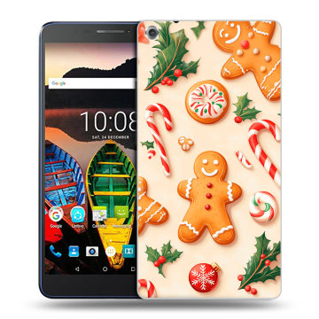 Силиконовый чехол на Lenovo Tab 3 7 Plus с принтом Новый год
