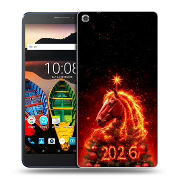 Силиконовый чехол на Lenovo Tab 3 7 Plus с принтом Новый год