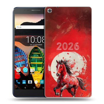 Силиконовый чехол на Lenovo Tab 3 7 Plus с принтом Новый год