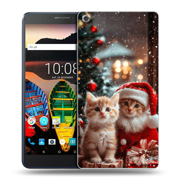 Силиконовый чехол на Lenovo Tab 3 7 Plus с принтом Новый год
