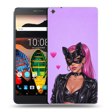 Силиконовый чехол на Lenovo Tab 3 7 Plus с принтом женский