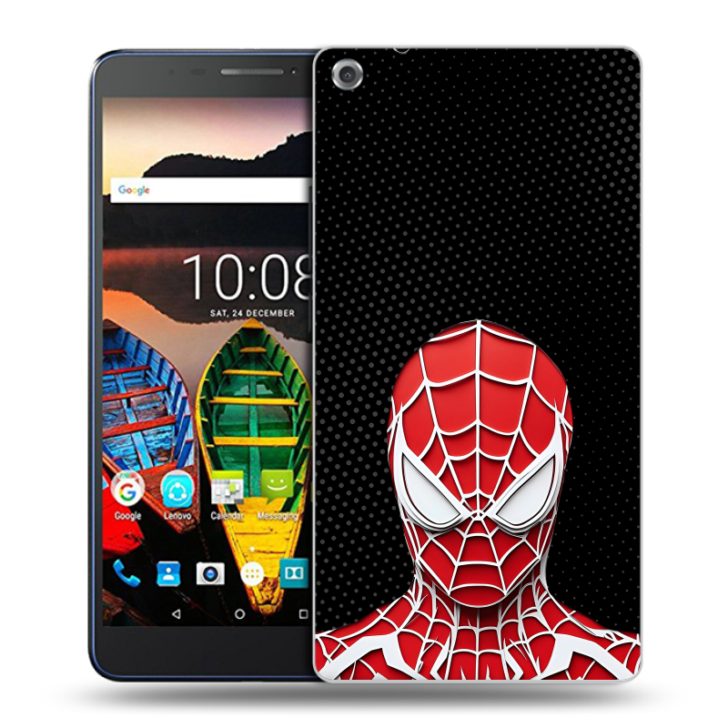 Силиконовый чехол на Lenovo Tab 3 7 Plus с принтом человек паук spiderman Силиконовый чехол на Lenovo Tab 3 7 Plus с принтом человек паук spiderman