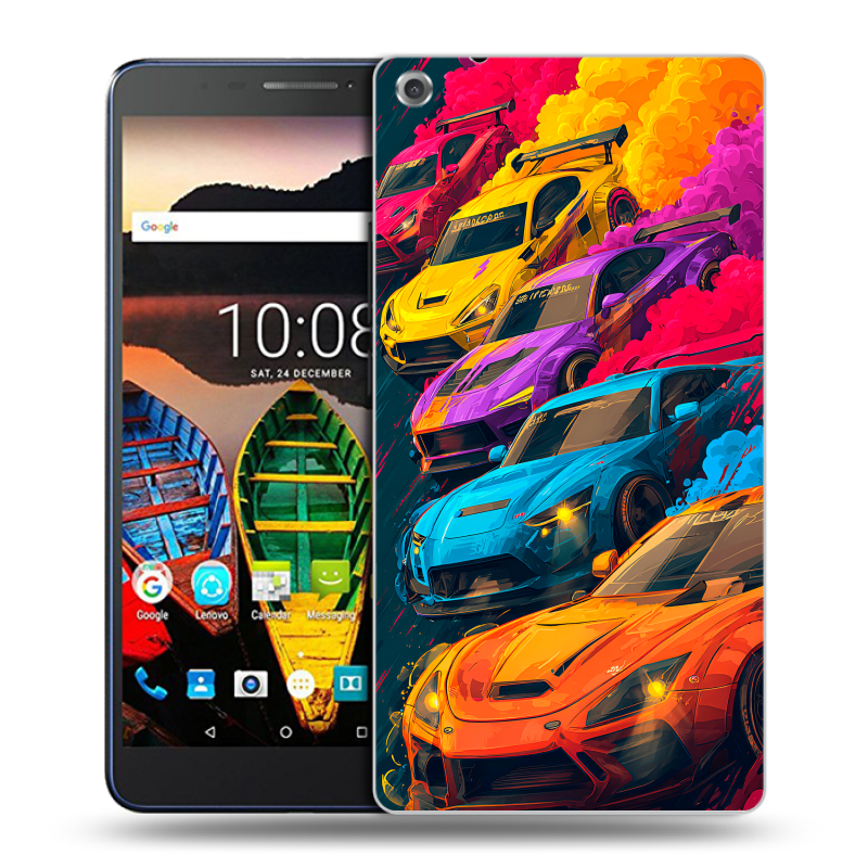 Силиконовый чехол на Lenovo Tab 3 7 Plus с принтом Тачки Силиконовый чехол на Lenovo Tab 3 7 Plus с принтом Тачки