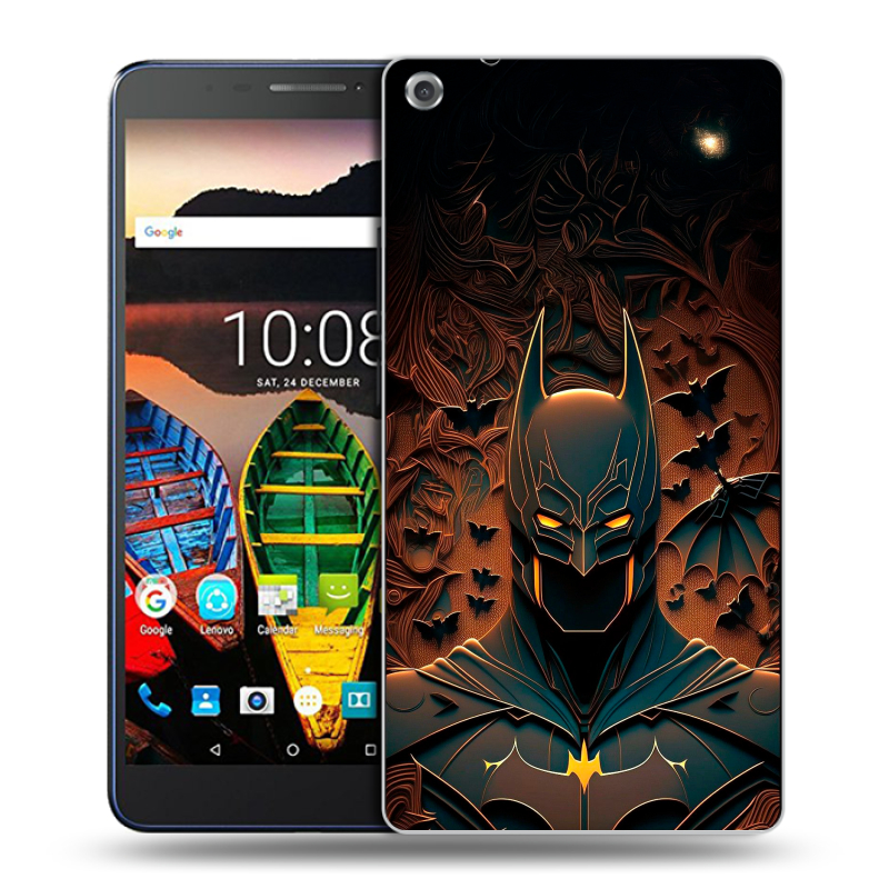 Силиконовый чехол на Lenovo Tab 3 7 Plus с принтом Batman Бэтмен Силиконовый чехол на Lenovo Tab 3 7 Plus с принтом Batman Бэтмен
