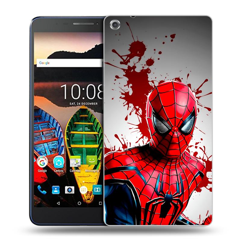 Силиконовый чехол на Lenovo Tab 3 7 Plus с принтом Spiderman Человек паук Силиконовый чехол на Lenovo Tab 3 7 Plus с принтом Spiderman Человек паук