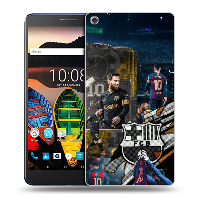 Силиконовый чехол на Lenovo Tab 3 7 Plus с принтом Messi Barcelona Силиконовый чехол на Lenovo Tab 3 7 Plus с принтом Messi Barcelona