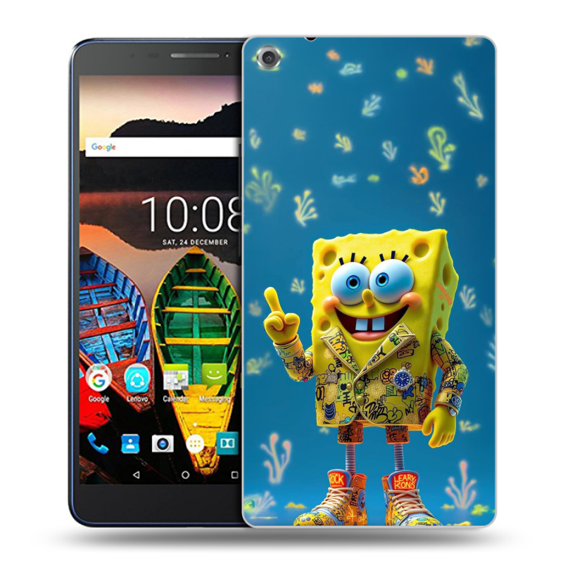 Силиконовый чехол на Lenovo Tab 3 7 Plus с принтом Спанч боб Спанчбоб Силиконовый чехол на Lenovo Tab 3 7 Plus с принтом Спанч боб Спанчбоб
