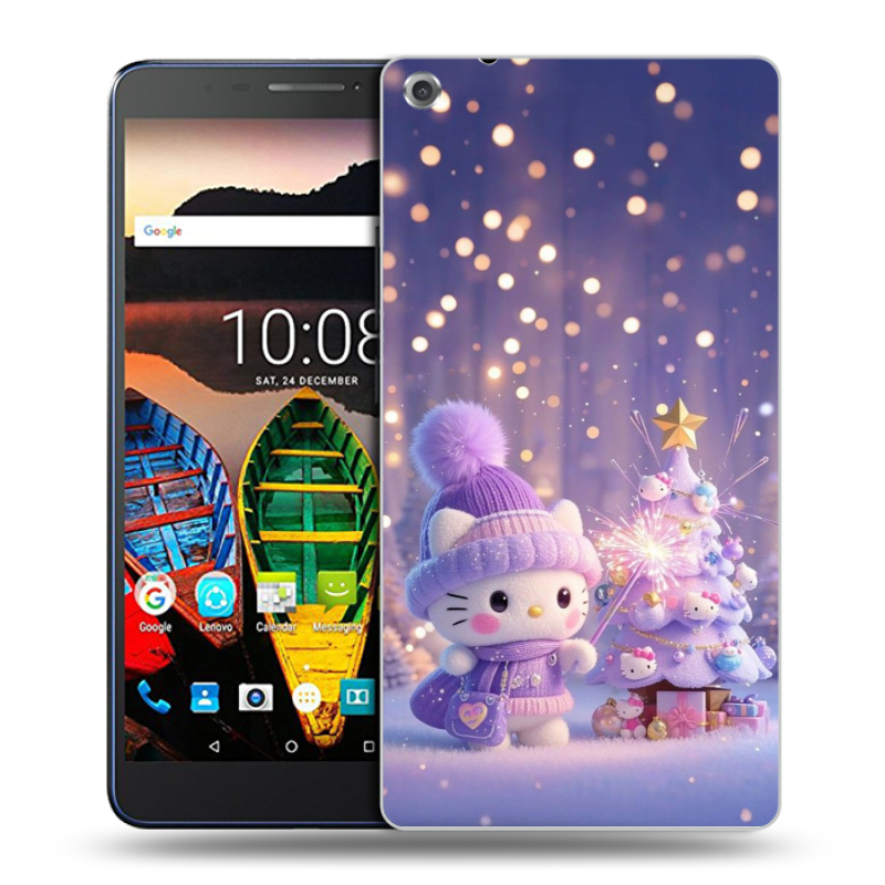 Силиконовый чехол на Lenovo Tab 3 7 Plus с принтом Новый год Силиконовый чехол на Lenovo Tab 3 7 Plus с принтом Новый год