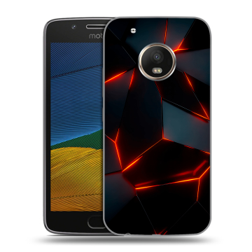 Силиконовый чехол на Lenovo Moto G5 с принтом Яркие абстракции