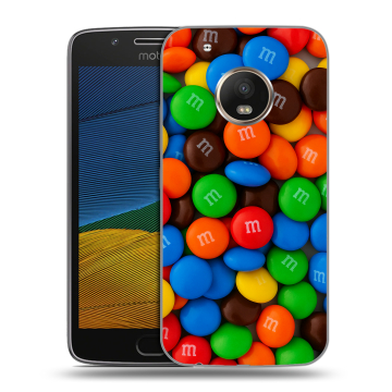 Силиконовый чехол на Lenovo Moto G5 с принтом Конфеты