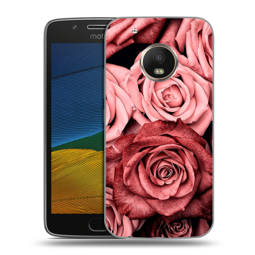 Силиконовый чехол на Lenovo Moto G5 с принтом Цветы розы