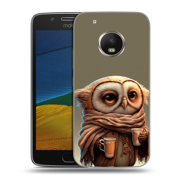 Силиконовый чехол на Lenovo Moto G5 с принтом Сова