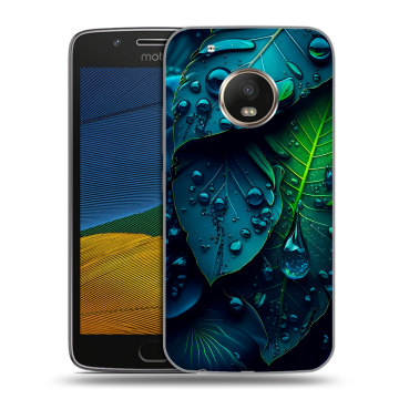 Силиконовый чехол на Lenovo Moto G5 с принтом Листья
