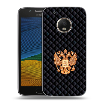 Силиконовый чехол на Lenovo Moto G5 с принтом Герб России принт