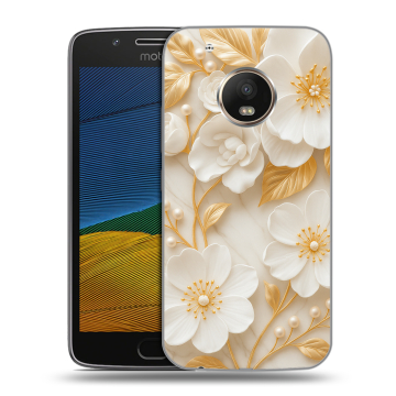 Силиконовый чехол на Lenovo Moto G5 с принтом Цветы
