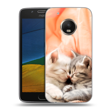 Силиконовый чехол на Lenovo Moto G5 с принтом Котята