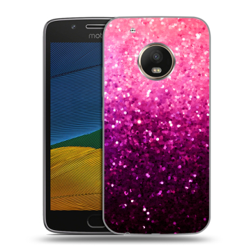Силиконовый чехол на Lenovo Moto G5 с принтом Блестки